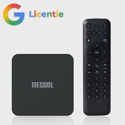 MeCool KM7 SE Android TV Box - Officieel Google Gecertificeerd - 4K Ultra HD Mediaplayer - 32GB Opslag - WiFi & Ethernet - Google Assistant Spraakbediening - Voor Playstore, Kodi, Disney+, Viaplay, Videoland en meer