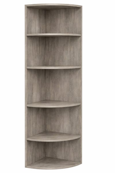 Hoppa! Hoek Boekenkast 4 Niveaus - Hout - Greige - 30 x 30 x 130 cm