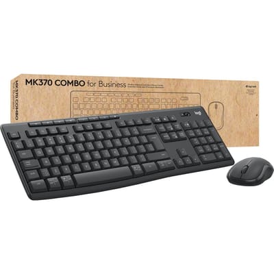 Logitech MK370 Combo for Business - keyboard and mouse set - AZERTY - Belgium - graphite Input Device - Keyboard and mouse set - Belgium - Zwart
