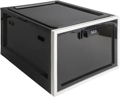 Koelkast Opbergdoos met Combinatieslot – Voedsel Opbergbox - Veiligheids Opbergdoos, Medicijndoos, Compacte Wachtwoordbox voor Telefoon, Tablet en Keukenopslag - Zwart en Wit