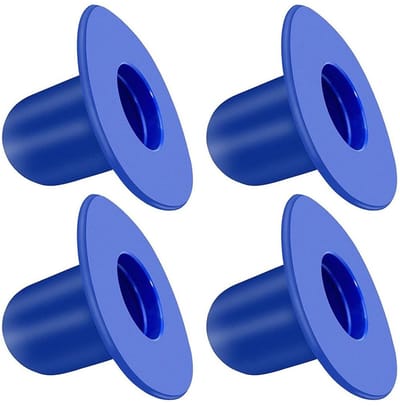 Dailygoods- Zwembad Muurpluggen 4 Stuks - Vervangende Onderdelen - Filterpomp Zeefgatplug - PVC - Blauw - Geschikt voor INTEX/BestWay/Coleman - Zwembadfilterplug