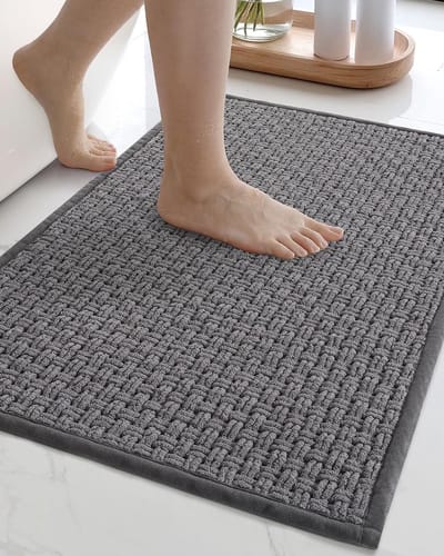 Omgoods - Absorberende Badmat 40 x 60 cm, Grijs
