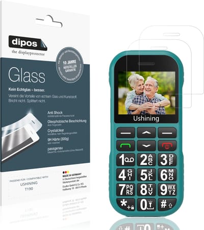 dipos – 2x Pantserfolie geschikt voor USHINING T190 | 9H Screenprotector