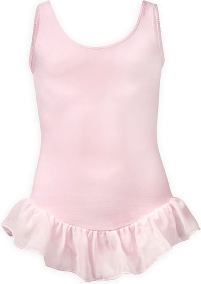 Dancer Dancewear® Balletpakje meisje | Roze | Ballet pak | "Ballerina" | Voile rokje | Maat 86/92 - 3 jaar