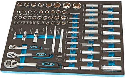 HBM inlay met doppenset, ratelset 80-delig