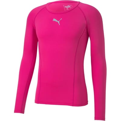 Puma Liga T-shirt met lange mouwen voor heren (Fluorescerend Roze)
