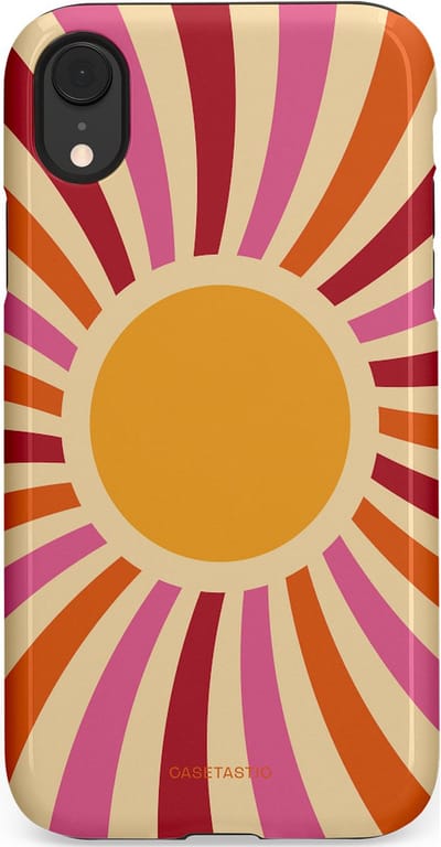 Casetastic Hoesje Geschikt voor Apple iPhone Xr - Stijlvolle Beschermende Duo-layer Case - Retro licht