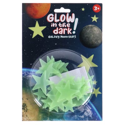 Glow In The Dark Sterren en Maan - Kunststof Decoratie voor Kinderkamer - 10x18x12 cm - Veilig voor Kinderen