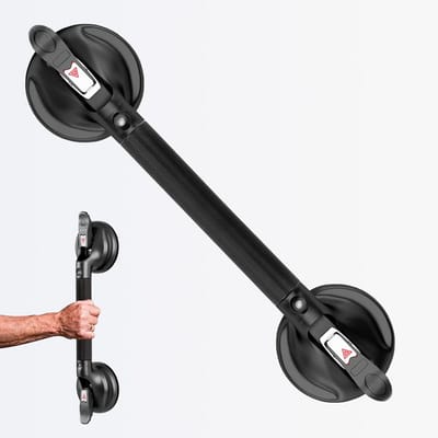 Douchehandgreep - Badkamer handgreep - Extra veiligheid - Sterke zuignappen - 17 inch - Zwart