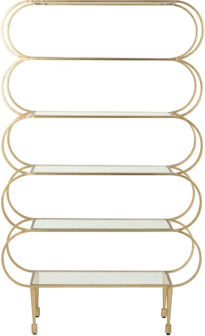 J-Line rek Ronde Hoeken - glas - goud/transparant