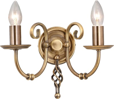 Bohemian Kroonluchter - Steady Lighting - Metaal - Bohemian - E14 - L: 36cm - Voor Binnen - Woonkamer - Eetkamer - Brons