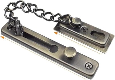 Deurketting Beveiliging - Veiligheidsketting Deur - Voorkom Inbraak - Verdikt Roestvrij Staal - 160 mm - Zilver