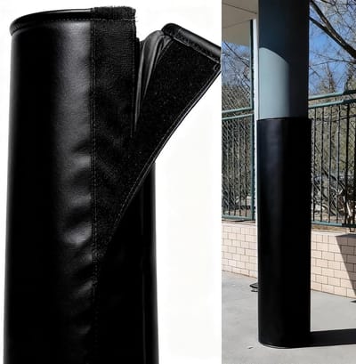 Paalbekleding - Stang bescherming - Sportieve veiligheid - Waterdicht UV-bestendig - 20 cm dik - Zwart