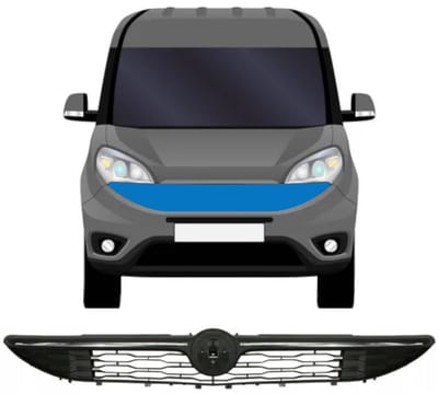Verchroomde grill voor Fiat Doblo 2010-2022