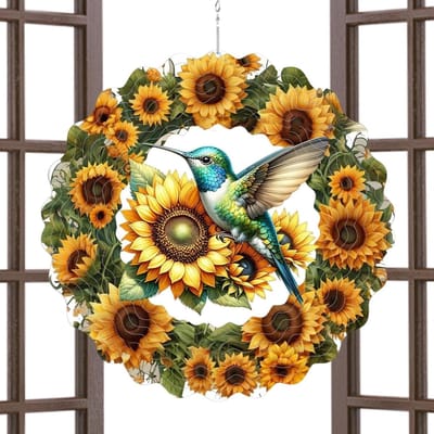 Windspinners Buiten - Tuindecoratie Sierobject - Tuin Decoratie - Vervagingsbestendige Afwerking - 25x25 cm - F
