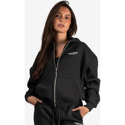 XXL Sportswear Athleisure Jacket - Black Zwart XS