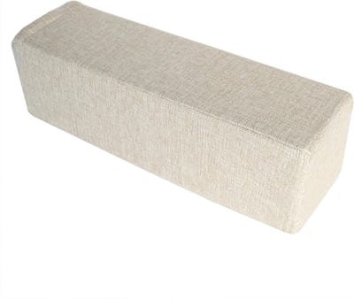 Gewatteerd Kussen - Leeskussen Steunkussen - Rusten Bank Bed - Afneembare Hoes - 80x25x15cm - Beige