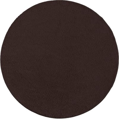 Mia’s Teppiche Taos – superzacht kortflor vloerkleed met antislip rug, wasbaar, bruin, 120 cm rond