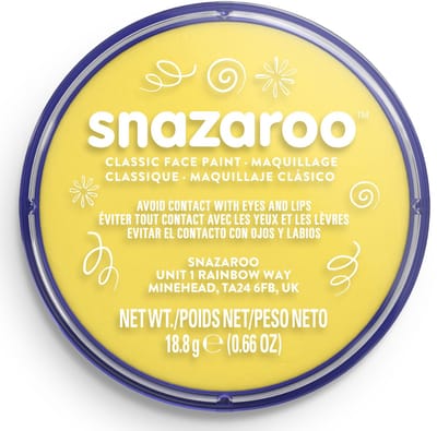 Snazaroo 1118222 - Bright Yellow - 18ml Aqua Schmink & Kinderschmink voor Kinderen en Volwassenen