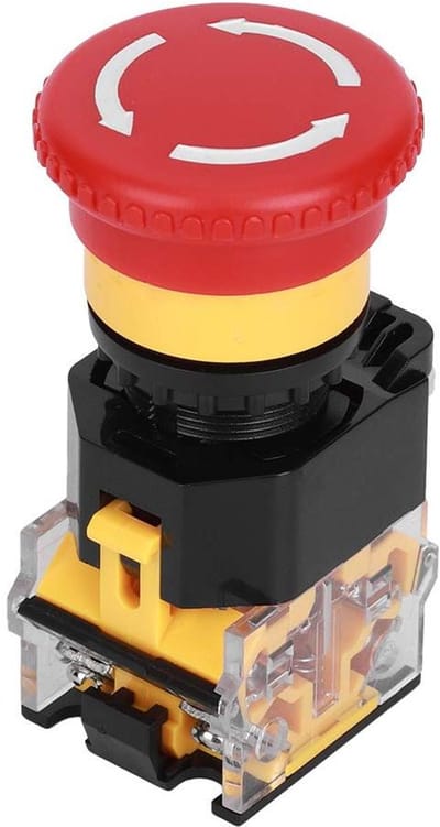Noodstop Drukknop - Veiligheidsschakelaar - Industriële Controle - Eenvoudige Installatie - 22 Mm Diameter - Zwart