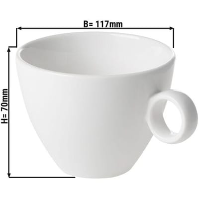 GGM Gastro (6 Stück) BART - Cappuccinotasse - 23 cl - Elfenbein Wit