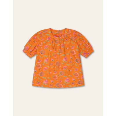 Oilily Beso Blouse- maat104/4yr Vibrant Oranje
