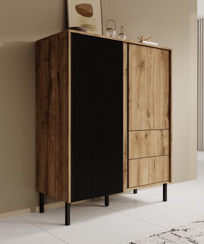 Meubella - Dressoir Margareth - Eiken - 100 cm - Hoog