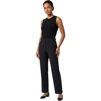 Emporio Armani EA7 Effen rechte broek voor dames (Marine)