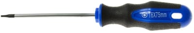 GEKO Torx schroevendraaier - T6 x 75 mm - Ergonomische handgreep - Chroom-vanadium staal