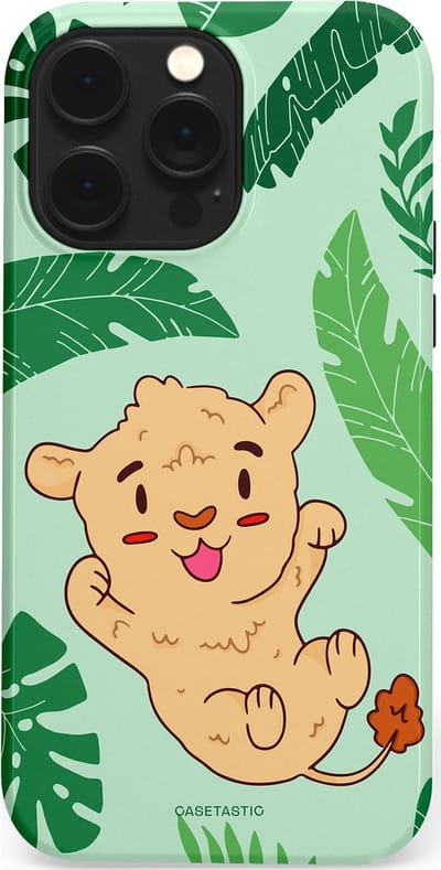 Casetastic Hoesje Geschikt voor Apple iPhone 14 Pro Max Magsafe - Stijlvolle Beschermende Duo-layer Case - Leeuwenhartje