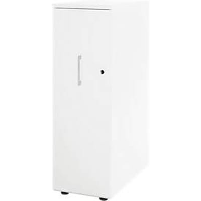 Hoge ladeblok TETRIS WOOD - 3 niveaus + 1 lade voor accessoires -B 426 x D 803 x H 1296 mm - wit – ons merk Schäfer Shop Genius