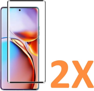 Volledige dekking Screenprotector Glas - Tempered Glass Screen Protector Geschikt voor: Motorola Edge 40 Pro - 2x