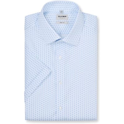 slim fit zakelijk hemd in all-over look met kentkraag