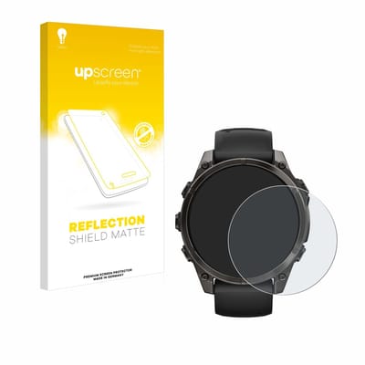 upscreen - Screenprotector voor Garmin Fenix 8 / 8 Pro / 9 / 9 Pro (47 mm) - Folie Beschermfolie anti glare matte