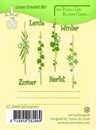 Leane Creatief - stempel Seizoenen Nederlands 55.2069 - lente zomer winter herfst - tuin