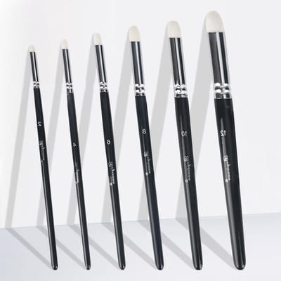 Miniatuur Penseelset van 6 Stuks voor Modelbouw en Schilderen - Fijn Borstel met Geitenhaar voor Gedetailleerd Werk