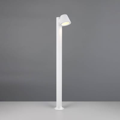 Trio Lighting Tuinpadverlichting Beni, mat wit, hoogte 100 cm, metaal