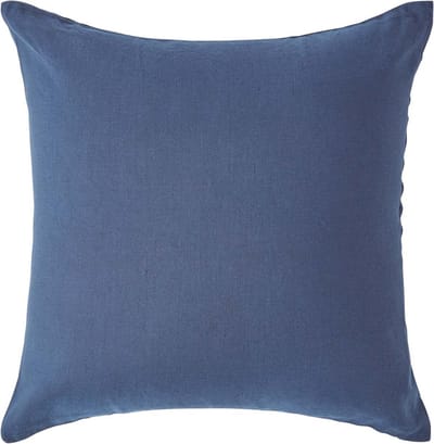 Homescapes Linnen kussensloop 40 x 40 cm - Marineblauw