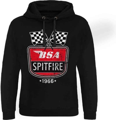 BSA Hoodie/trui -S- Spitfire 1966 Zwart