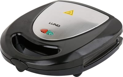 LUND professional 3 in 1 contactgrill wafelijzer en tosti ijzer - Tosti apparaat - Grillplaten - Wafelplaten - Klassiek model - 760W - Zwart / zilver