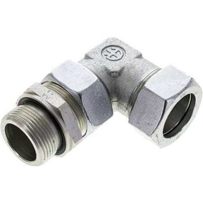 35L & G1-1/4'' Verzinkt Stalen L-Vorm Snijringkoppeling Buitendraad 160bar Verstelbaar ISO 8434-1