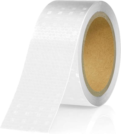 Reflecterende Plakband 10 m x 5 cm, Waterdicht, Hoge Zichtbaarheid, Veiligheidswaarschuwing voor Voertuigen en Trailers