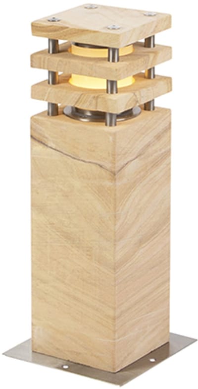 QAZQA grumpy - Moderne Staande Buitenlamp | Staande Lamp voor buiten - 1 lichts - H 40 cm - Beige - Buitenverlichting