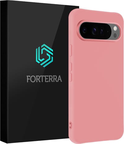 Hoesje Geschikt voor Google Pixel 10 Pro - Sterk & Shockproof - Siliconen Case - Hoes Cover - Lichtroze