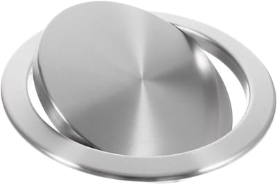 Aanrechtblad Deksel - Afval Deksel - Keuken Afval Verbergen - Ingebouwde Automatische Klep - Ronde Vorm - Roestvrij Staal