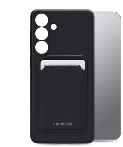 Mobilize Rubber Gelly Card Case - Geschikt voor Samsung Galaxy S26+ 5G - Matt Black