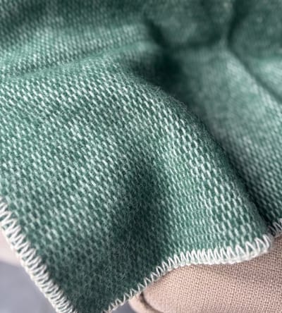 Wollen ledikantdeken - 100% wol - groen - Pure Baby Love - 90x130cm