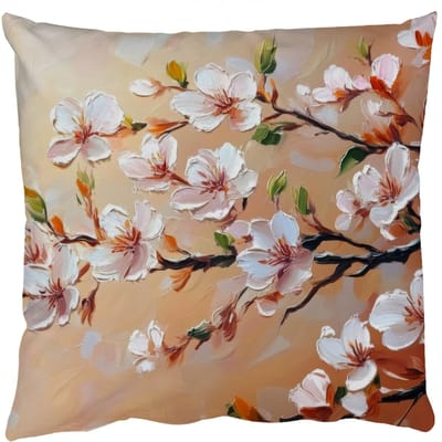Sierkussens - Kussentjes Woonkamer - 50x50 cm - Bloesemtakken - Schilderachtig - Roze
