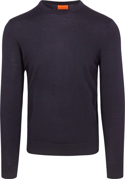 Suitable Merino Pullover Donkerblauw (navy) - Maat S - Heren - Sweater