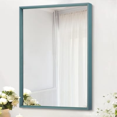 Moderne Rechthoekige Wandspiegel met Metaal Frame - 50 x 40 cm Decoratieve Spiegel voor Slaapkamer en Badkamer, Hangdecoratie voor Thuis